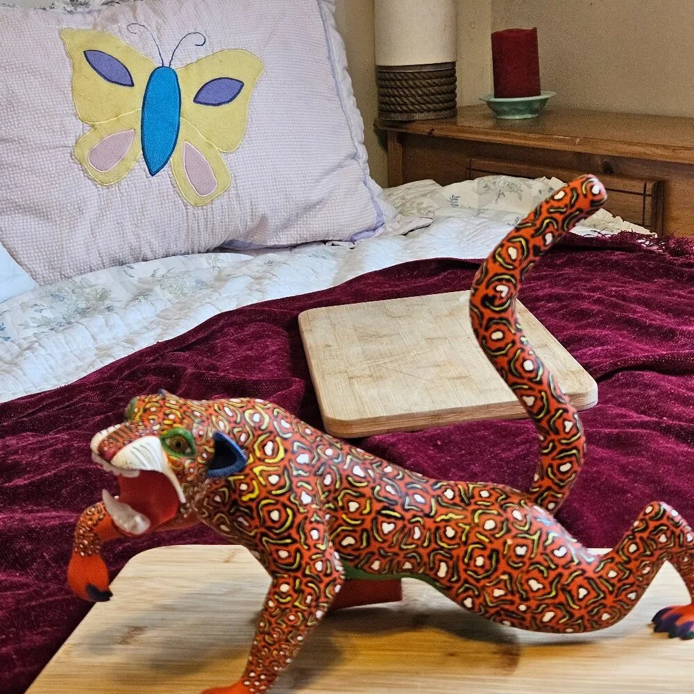 VINTAGE 1970 OAXACAN WOOD CARVED ANIMAL - Picture 3 of 6